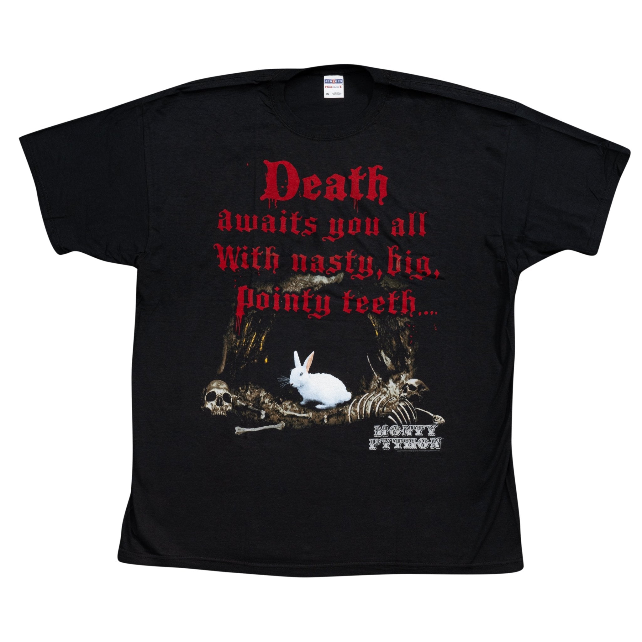 Monty Python Death Awaits You All Black T-Shirt Tee - TVStoreOnline
