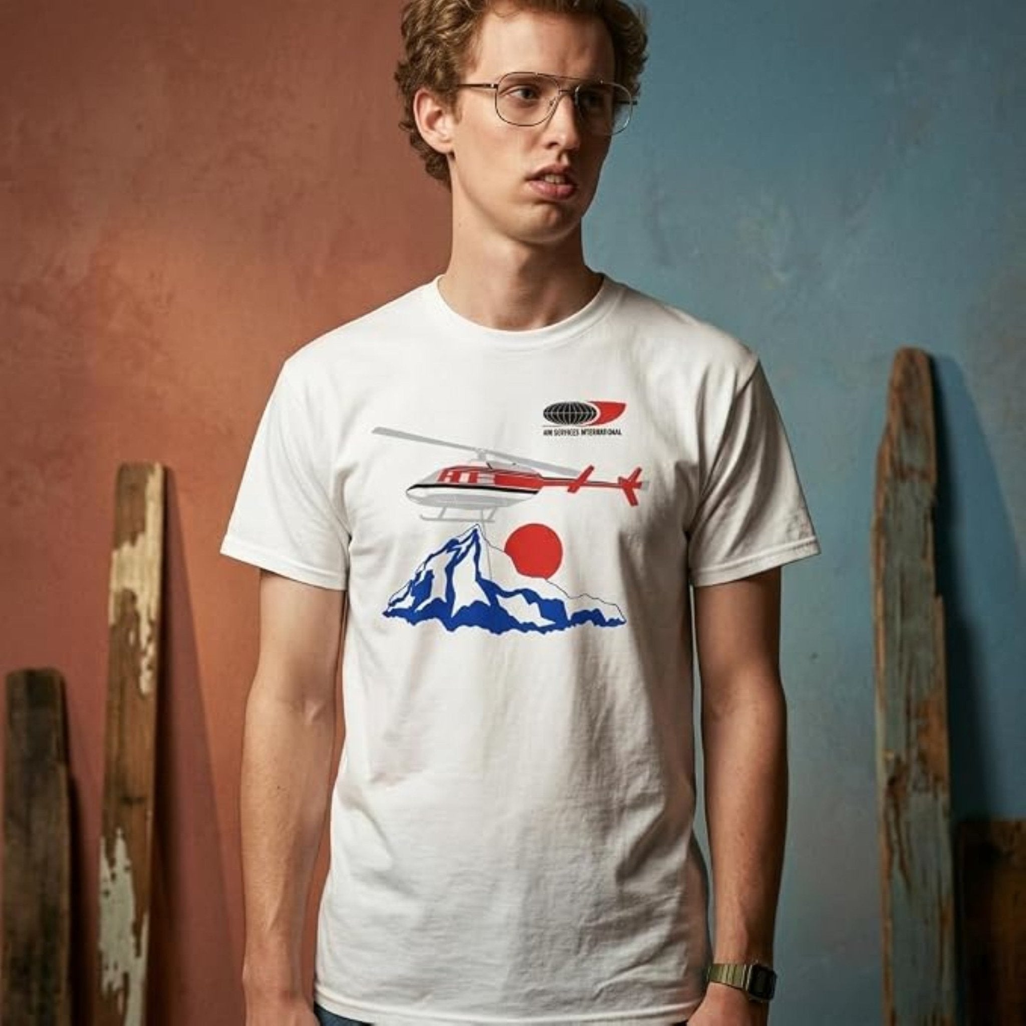 Napoleon Dynamite Air Services International Retro 1990s Adult Unisex Replica Halloween Cosplay Costume T-Shirt - TVStoreOnline