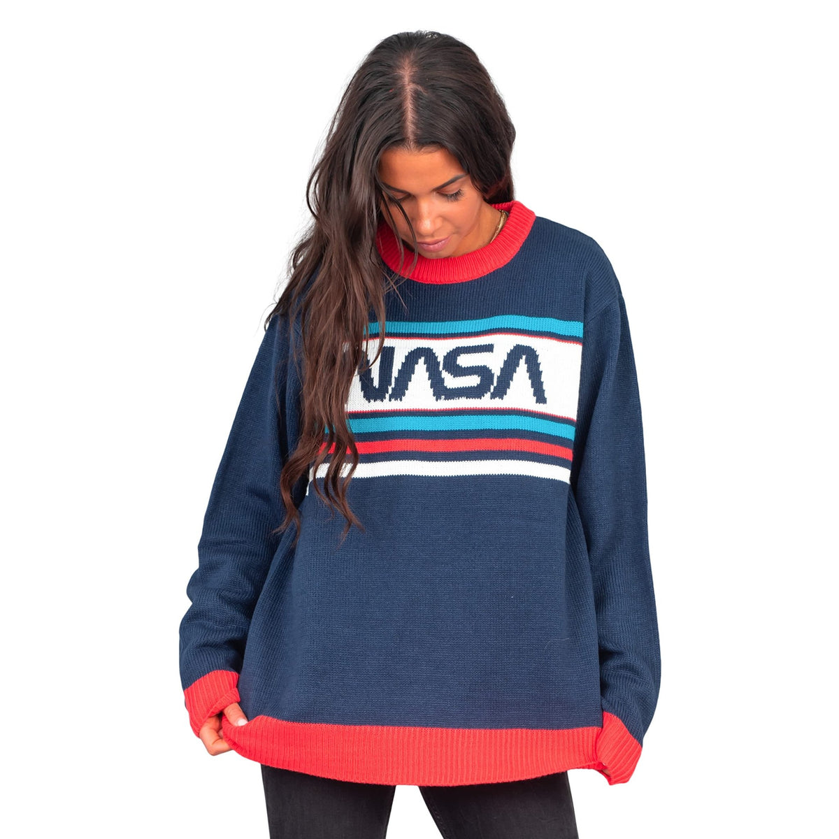 NASA Log 1980s Style Unisex Ugly Christmas Sweater - TVStoreOnline