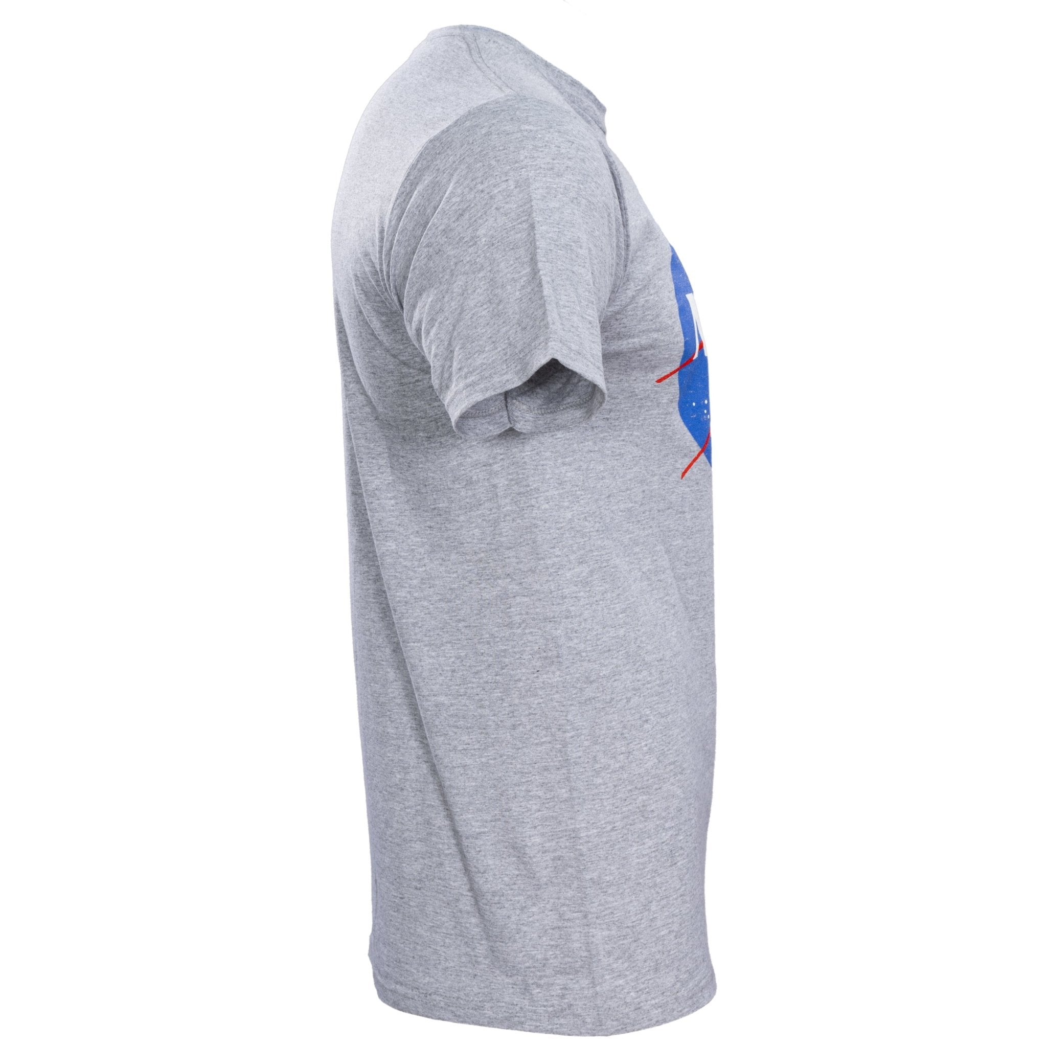 NASA Logo Men's Officially Licensed Short Sleeve Gray T-Shirt - TVStoreOnline
