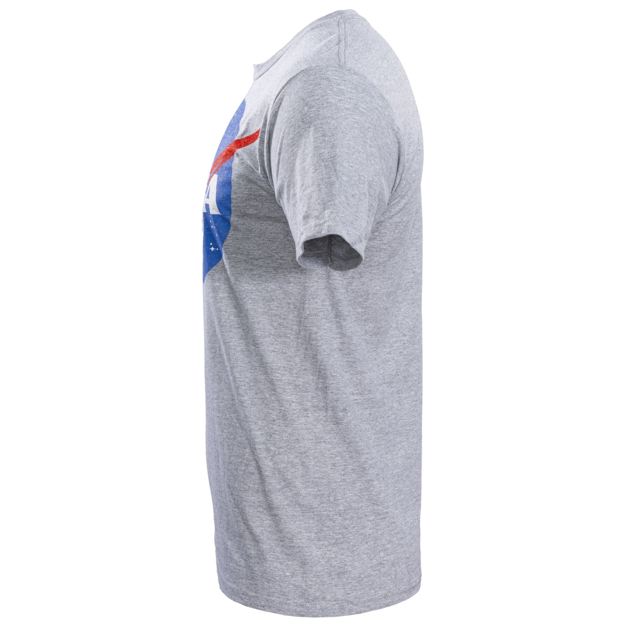 NASA Logo Men's Officially Licensed Short Sleeve Gray T-Shirt - TVStoreOnline