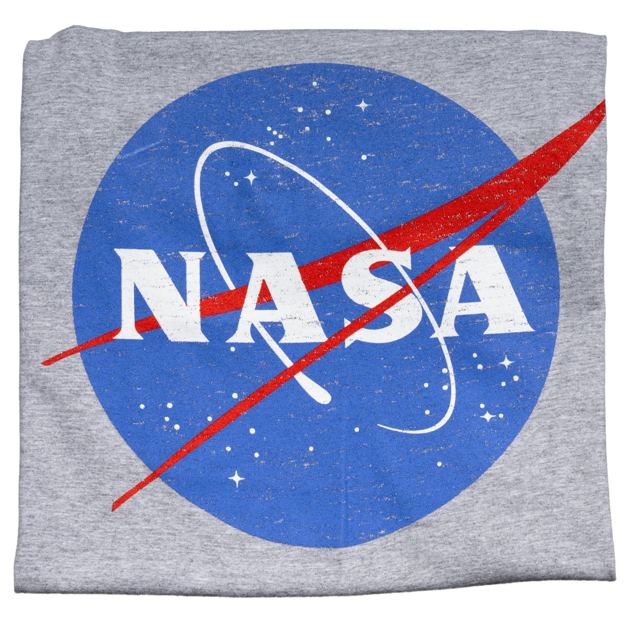 NASA Logo Men's Officially Licensed Short Sleeve Gray T-Shirt - TVStoreOnline