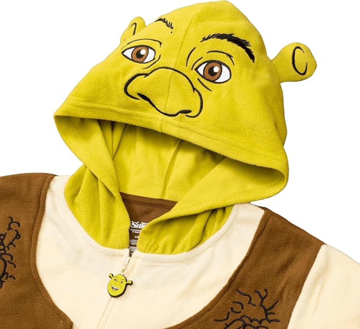 Officially Licensed Shrek Adult Unisex Halloween Cosplay Costume Fleece Jumpsuit - TVStoreOnline