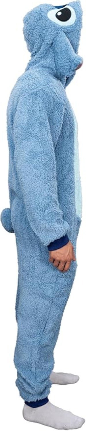 Officially Licensed Stitch Adult Unisex Halloween Cosplay Costume Fleece Jumpsuit - TVStoreOnline