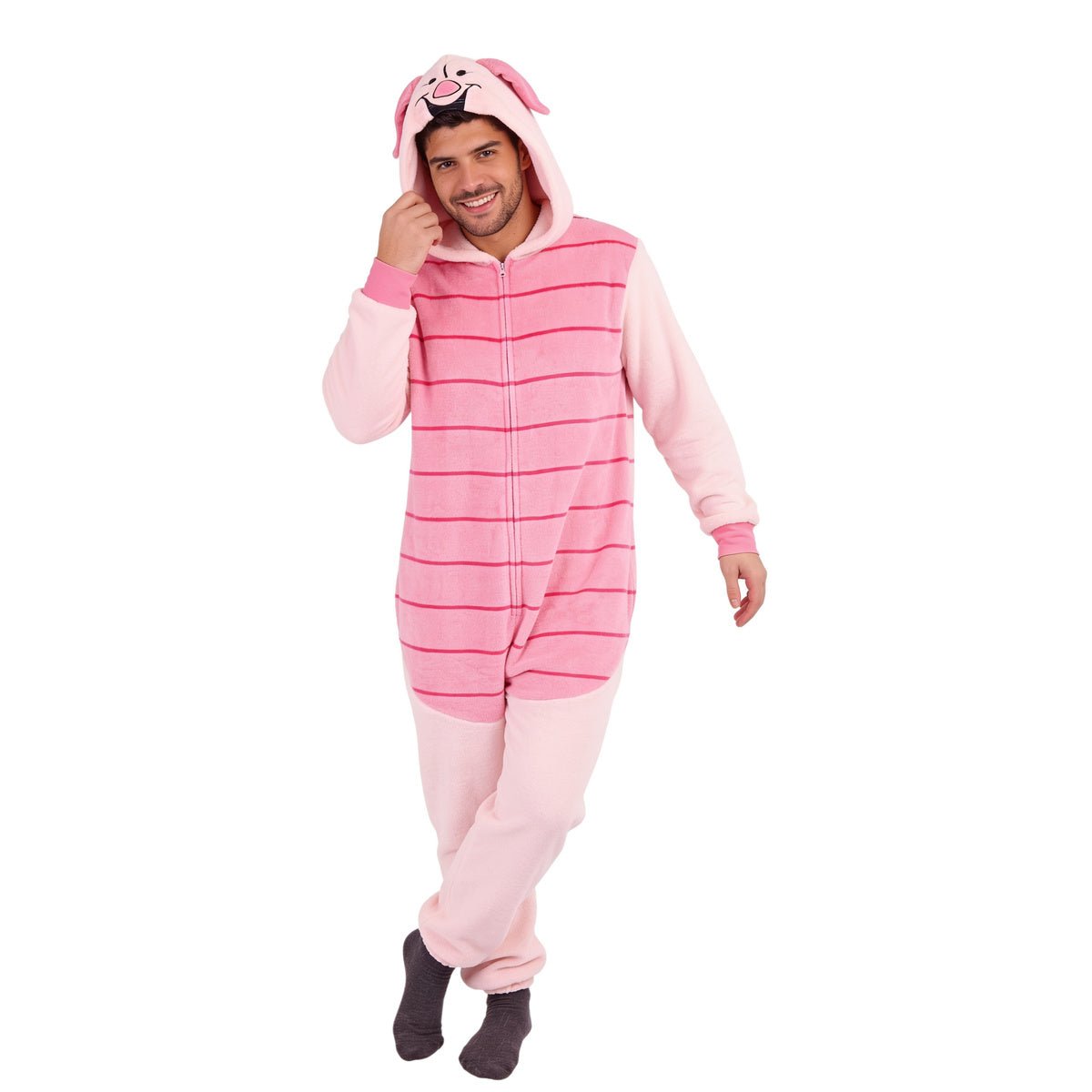 Piglet Pooh Adult Unisex Halloween Cosplay Costume Pajama Unionsuit - TVStoreOnline