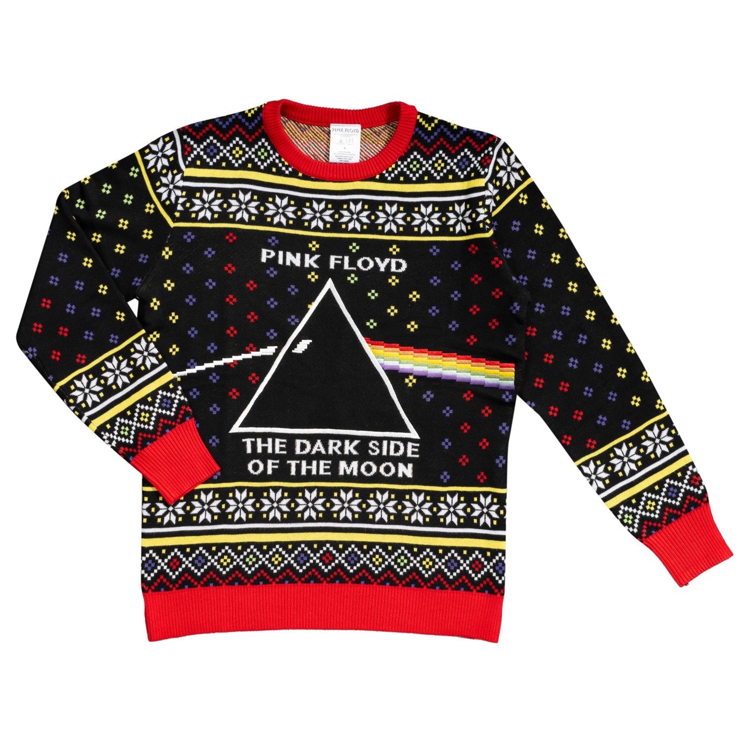 Pink Floyd Dark Side of the Moon LP Cover Adult Unisex Ugly Christmas Sweater - TVStoreOnline