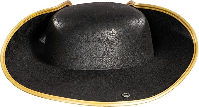 Pirate Hat Faux Leather Tricorn Colonial Renaissance Halloween Costume Cosplay Accessory - TVStoreOnline