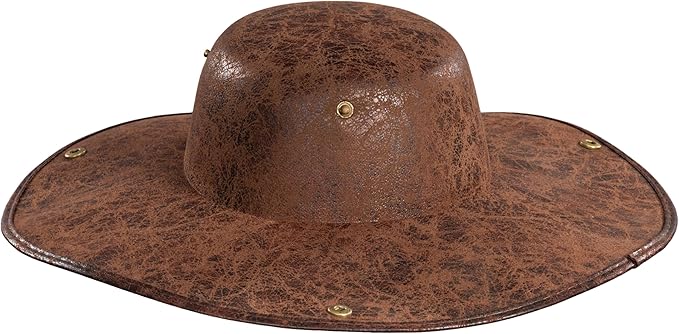 Pirate Hat Faux Leather Tricorn Colonial Renaissance Halloween Costume Cosplay Accessory - TVStoreOnline