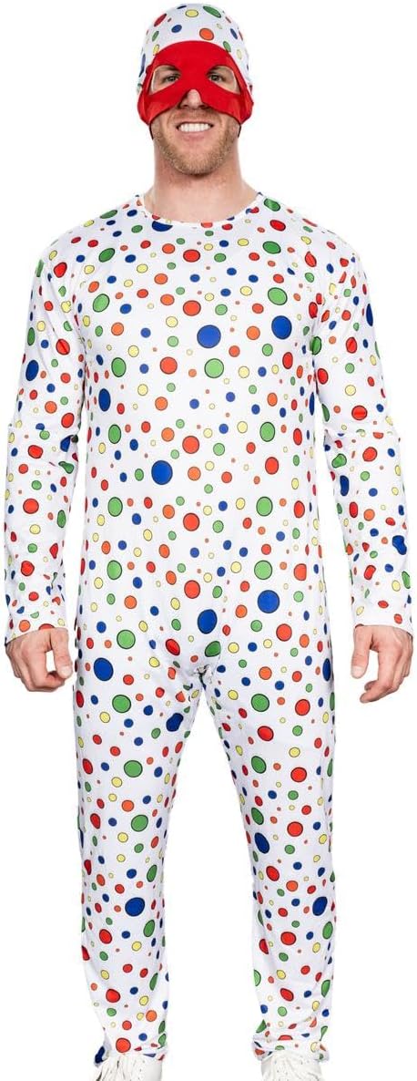 Polka-Dot Man Cosplay Halloween Cosplay Costume Jumpsuit and Mask Hat Set - TVStoreOnline