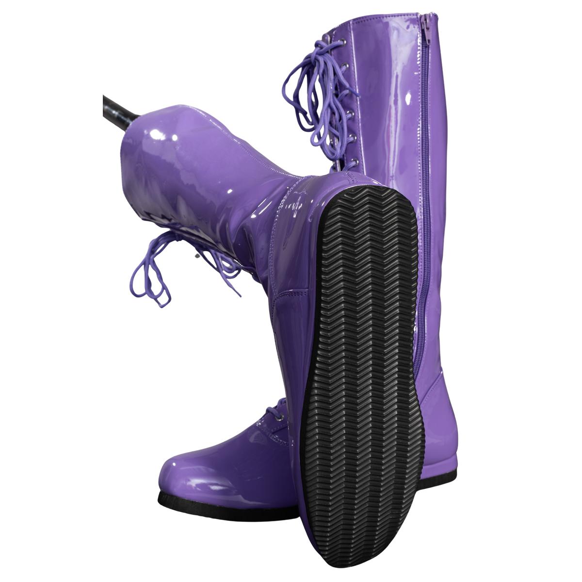 Pro Wrestler / Superhero Purple Halloween Cosplay Costume Boots - TVStoreOnline