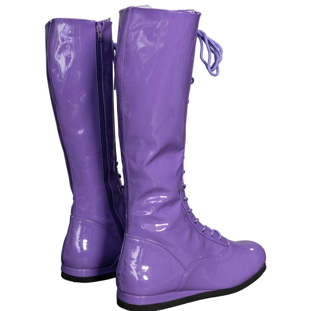 Pro Wrestler / Superhero Purple Halloween Cosplay Costume Boots - TVStoreOnline