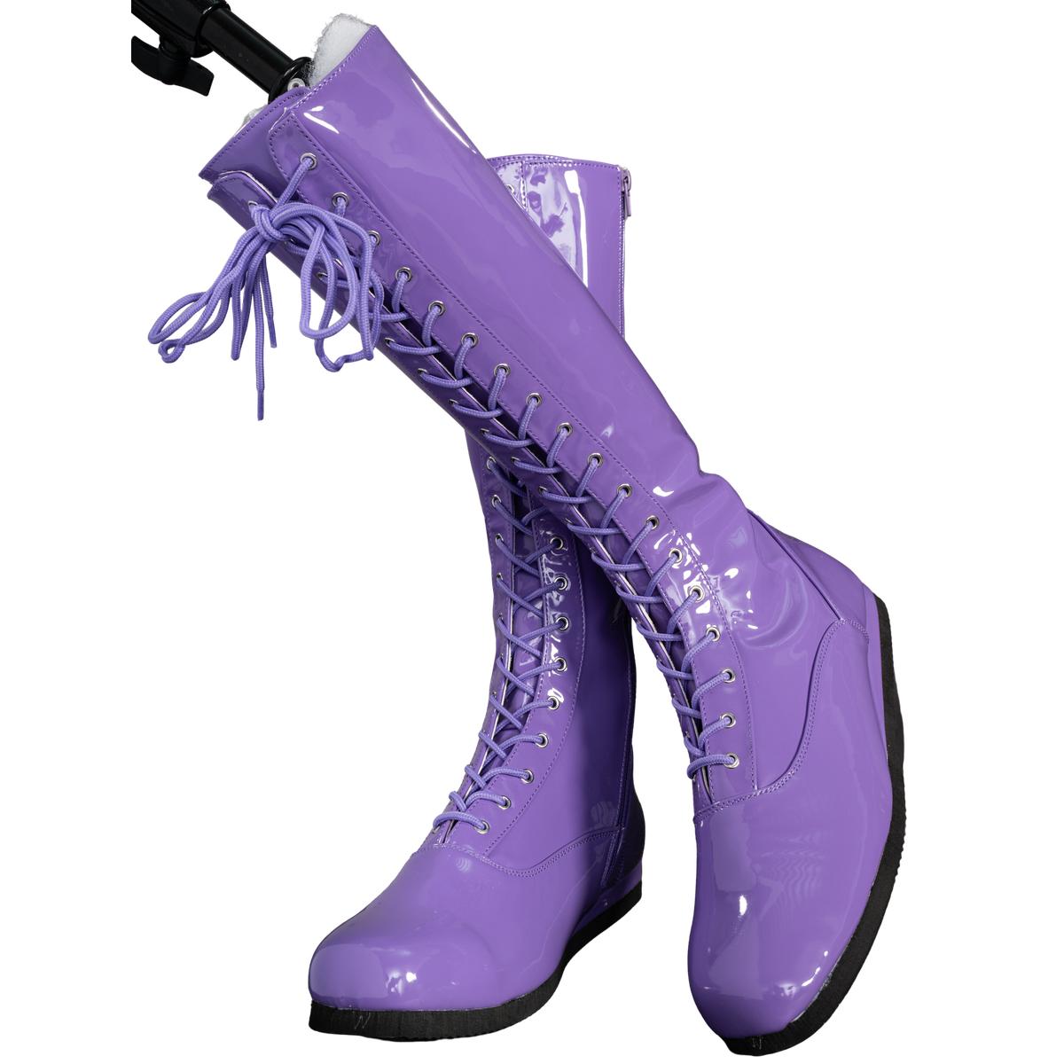 Pro Wrestler / Superhero Purple Halloween Cosplay Costume Boots - TVStoreOnline