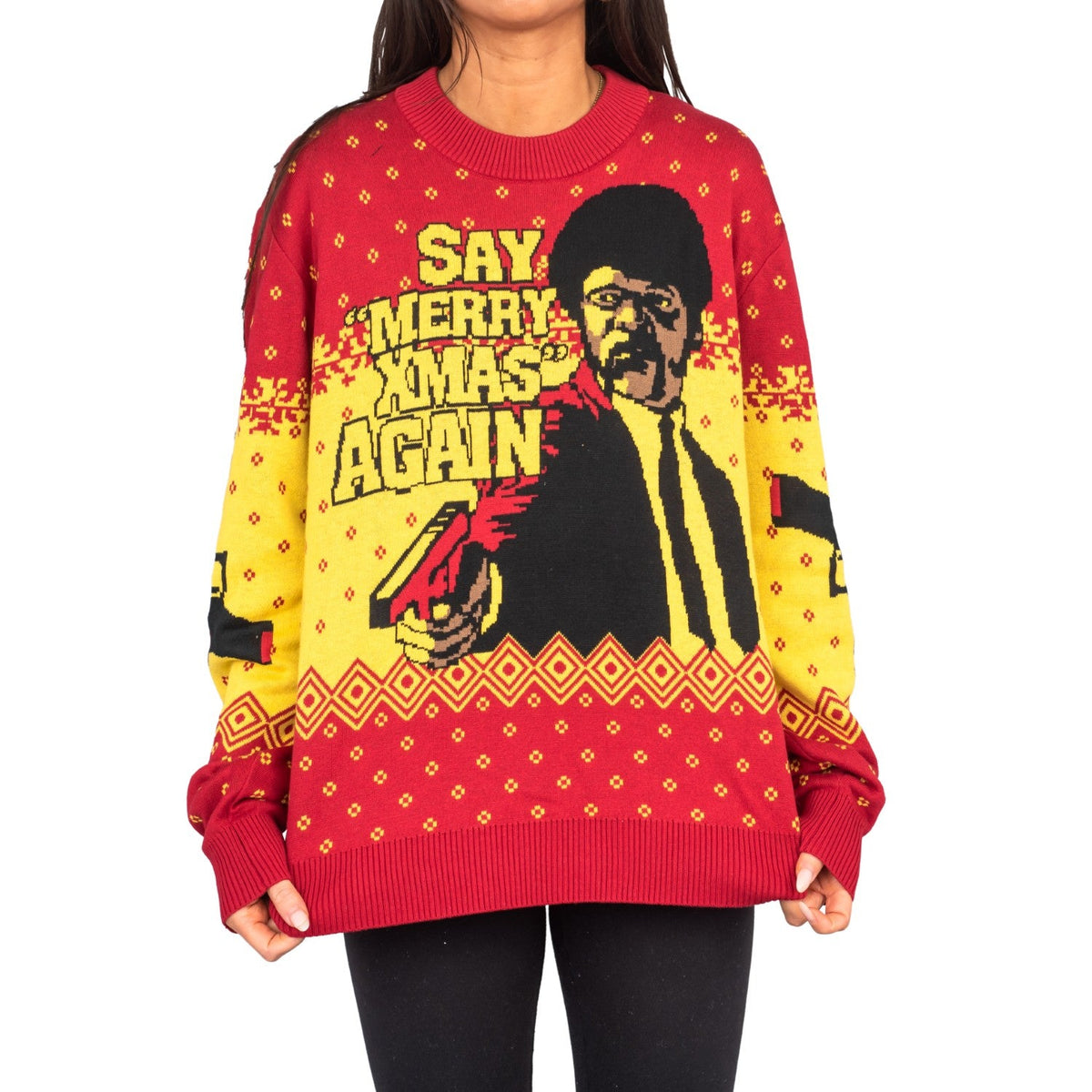 Pulp Fiction Merry Xmas Again Sweater - TVStoreOnline