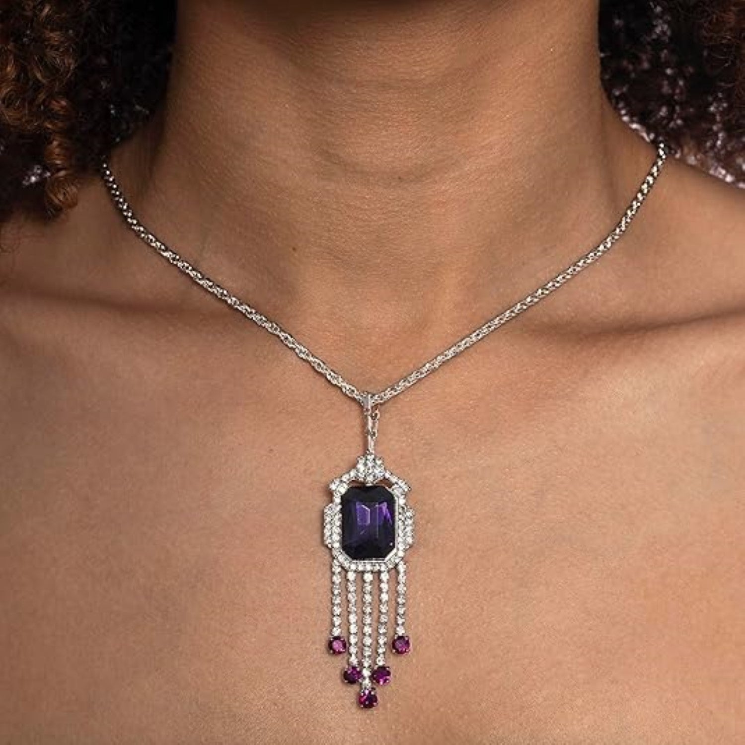 Purple Orchid Necklace Pendant Halloween Cosplay Costume Accessory - TVStoreOnline