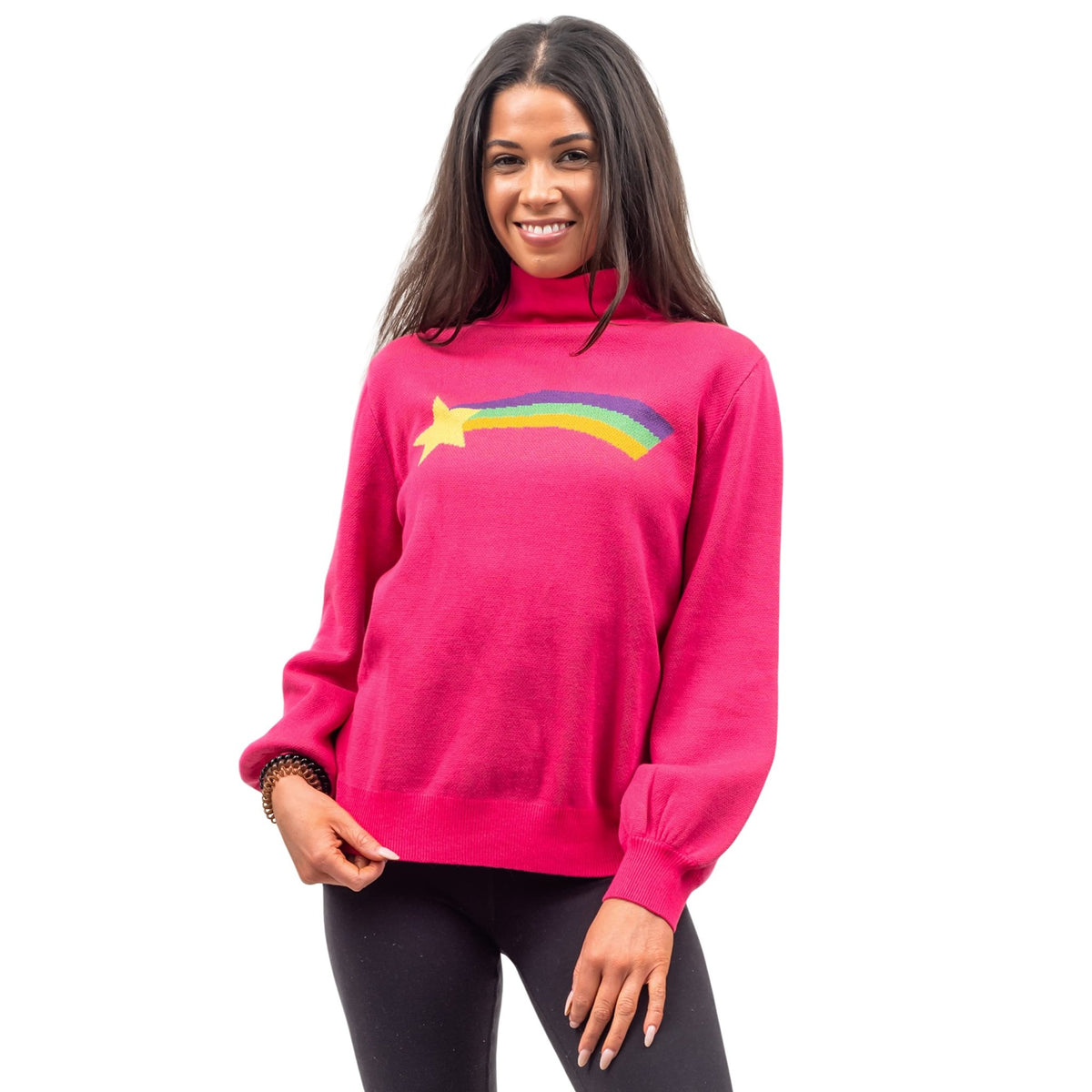 Rainbow Star Pink Pines Cartoon Sweater Halloween Costume Cosplay - TVStoreOnline