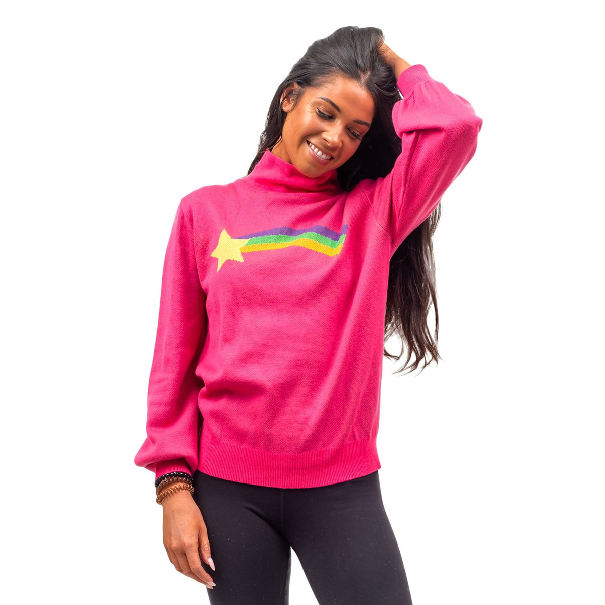 Rainbow Star Pink Pines Cartoon Sweater Halloween Costume Cosplay - TVStoreOnline