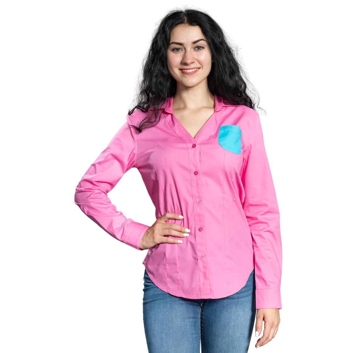 Ramona Pilgrim Movie Halloween Cosplay Costume Pink Blue Pocket Top - TVStoreOnline