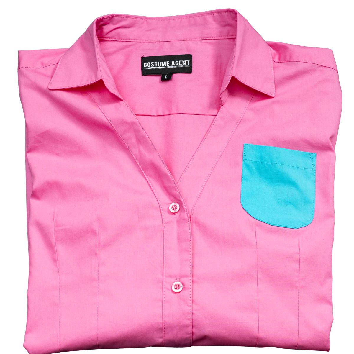 Ramona Pilgrim Movie Halloween Cosplay Costume Pink Blue Pocket Top - TVStoreOnline