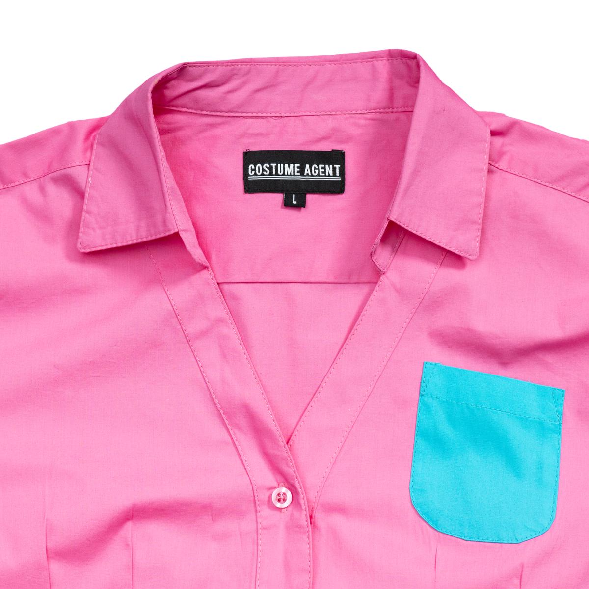 Ramona Pilgrim Movie Halloween Cosplay Costume Pink Blue Pocket Top - TVStoreOnline