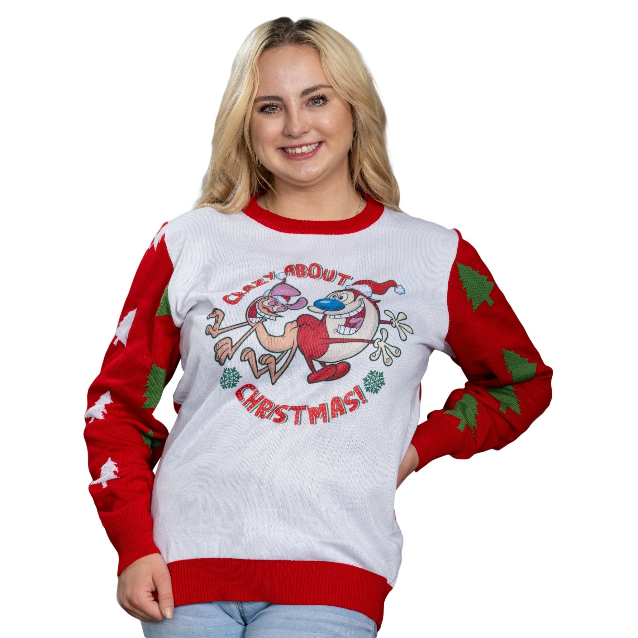 Ren & Stimpy | Crazy About Christmas Sweater - TVStoreOnline