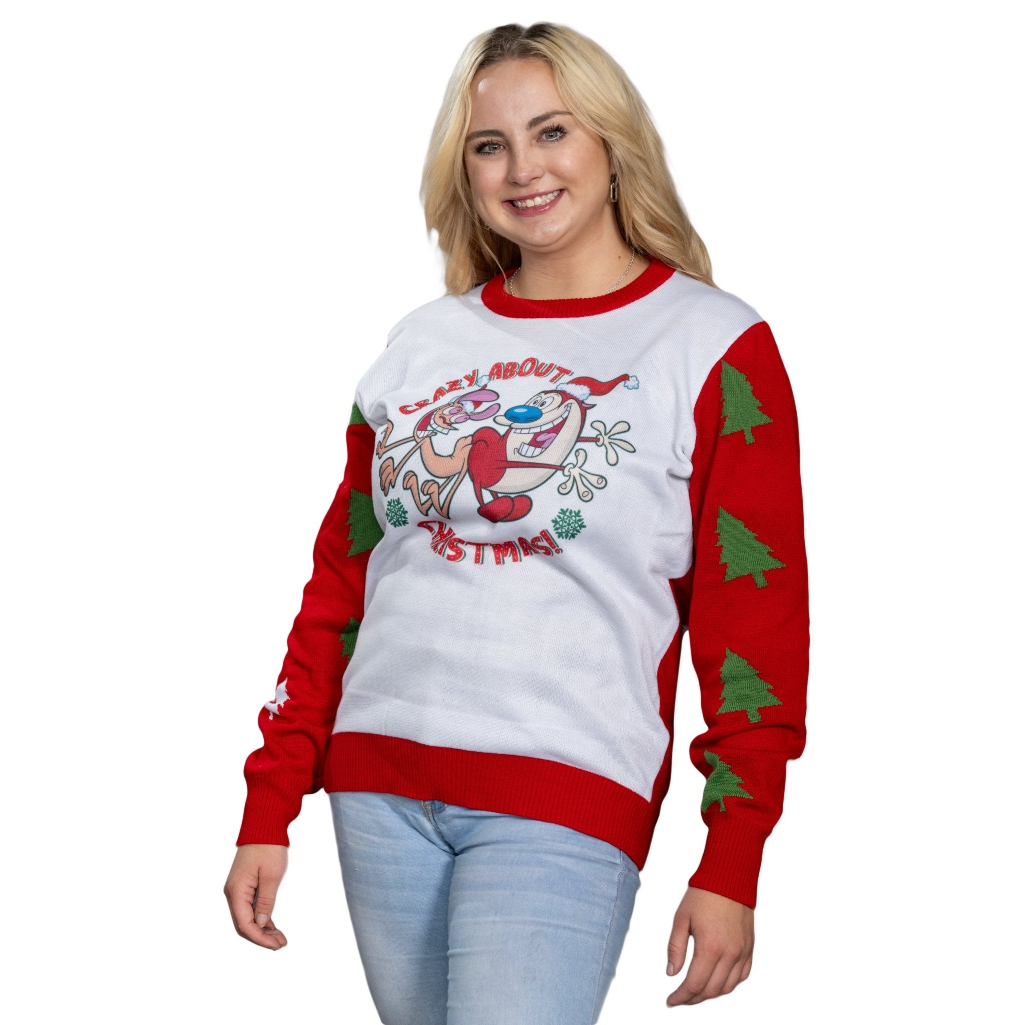 Ren & Stimpy | Crazy About Christmas Sweater - TVStoreOnline