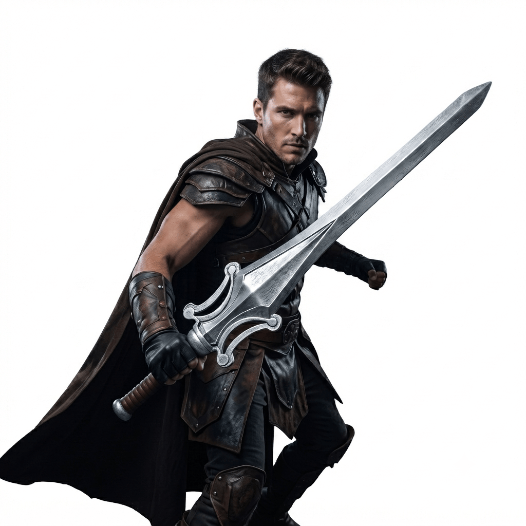 Replica Blond Master Hero Halloween Cosplay Costume Prop Accessory Sword - TVStoreOnline