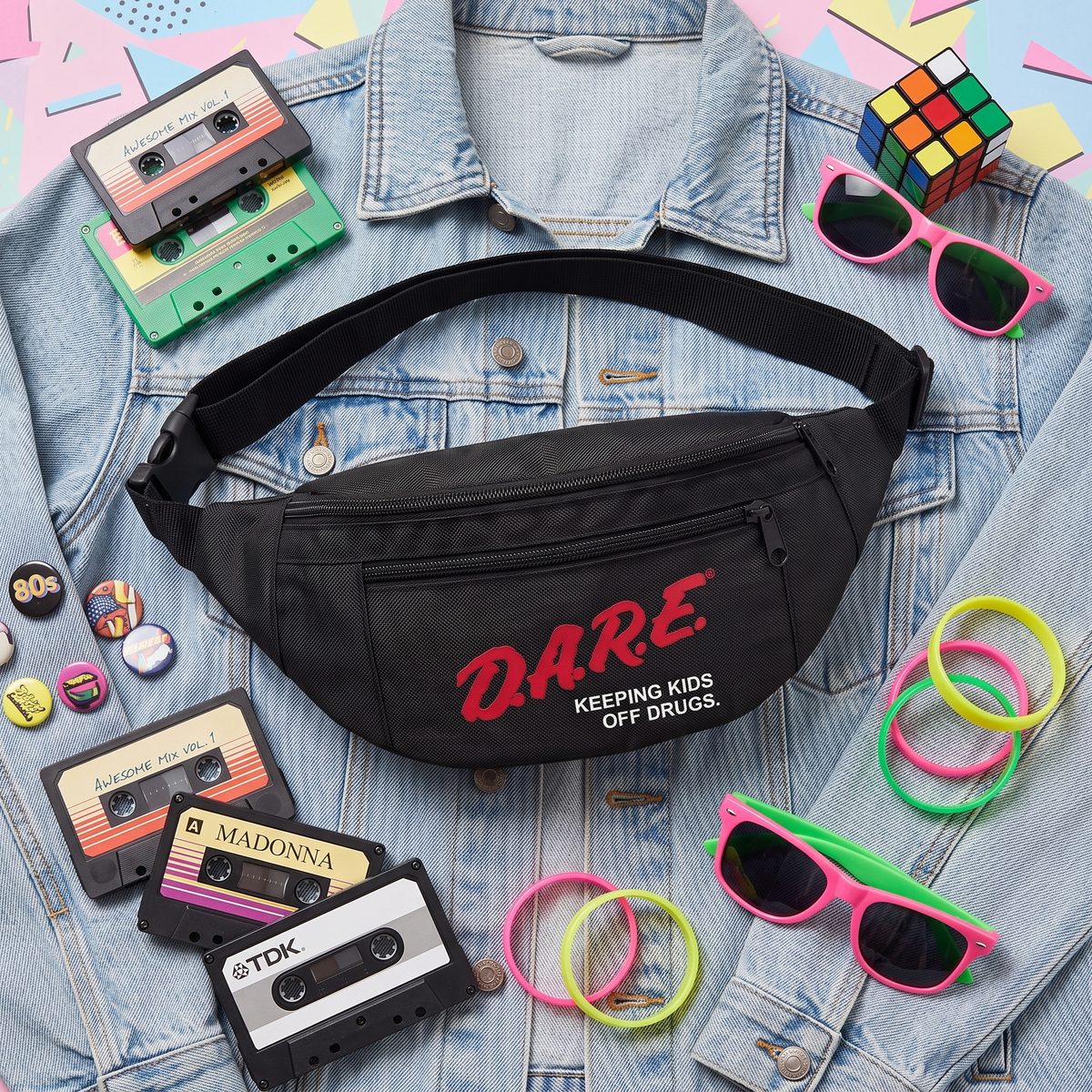 Retro 1980s-1990s D.A.R.E. Logo Fanny Pack (3 Color Options) - TVStoreOnline