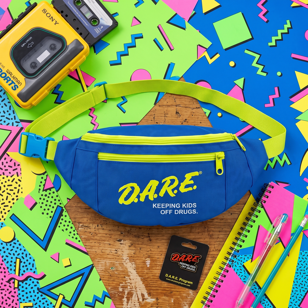 Retro 1980s-1990s D.A.R.E. Logo Fanny Pack (3 Color Options) - TVStoreOnline
