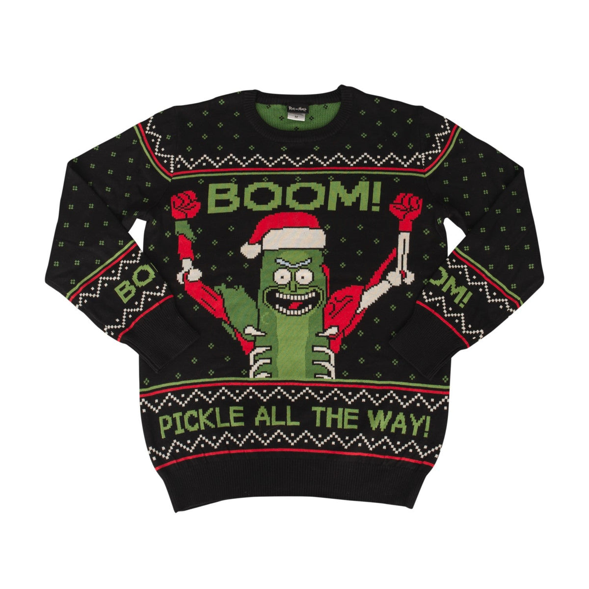 Rick and Morty Boom! PickleRick Adult Ugly Christmas Sweater - TVStoreOnline