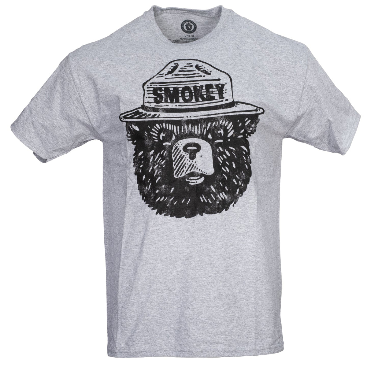 Smokey the Bear Adult Unisex Tonal Gray T-Shirt - TVStoreOnline