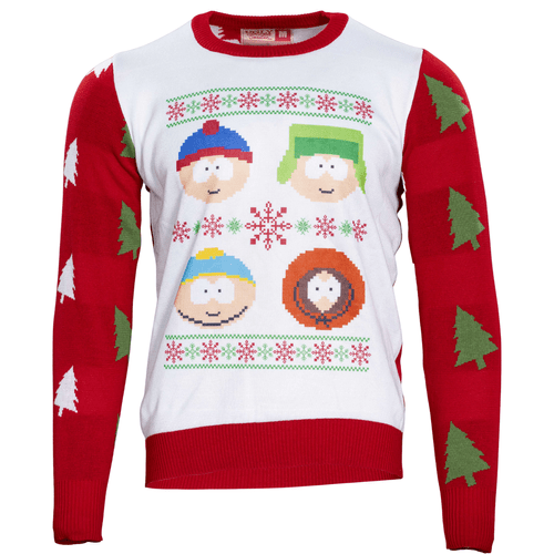 South Park Stan Kyle Cartman Kenny Faces Christmas Sweater - TVStoreOnline