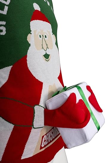 Special Delivery 3D Interactive Santa Claus Gift Christmas Sweater - TVStoreOnline