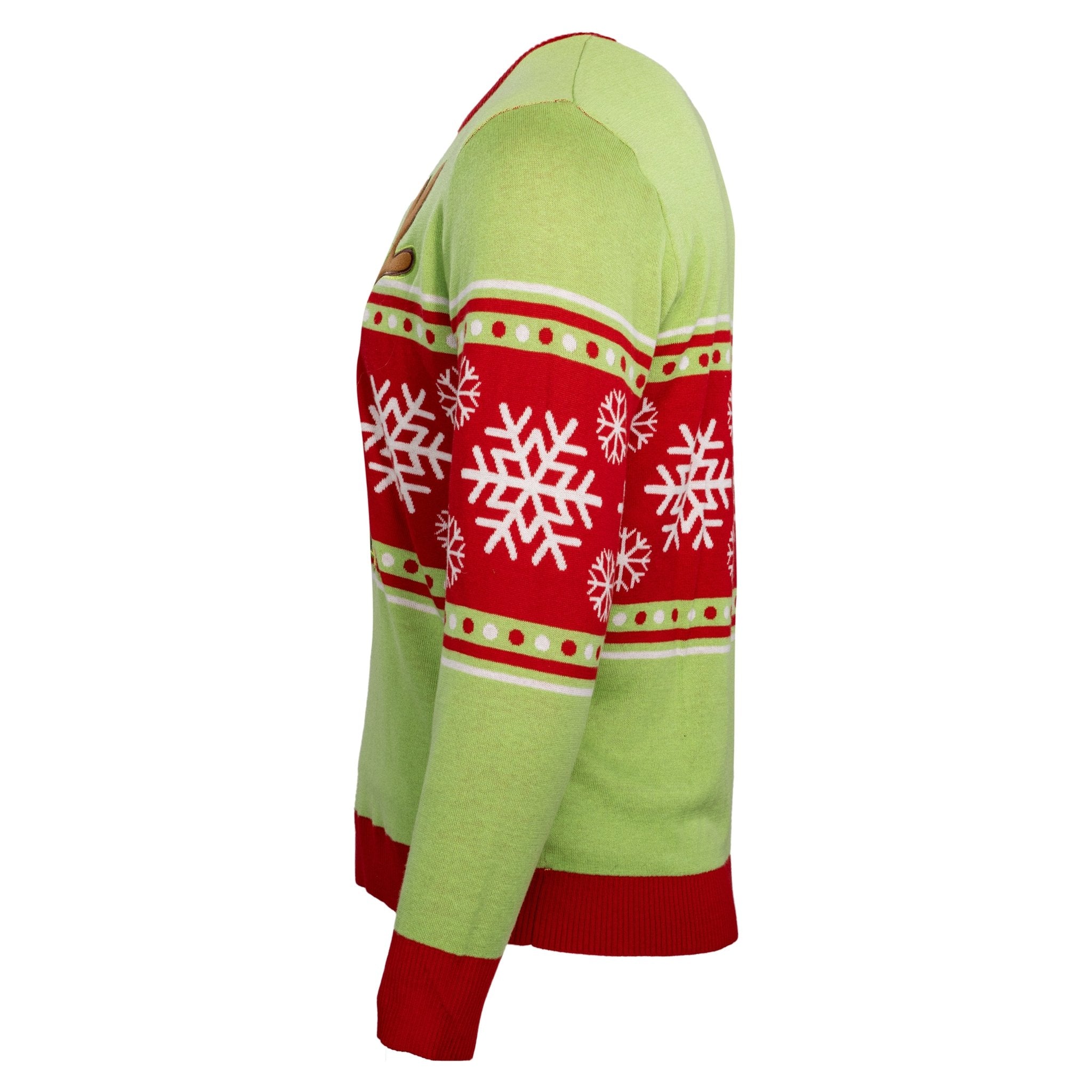 Spongebob LED Reindeer Nose Ugly Christmas Sweater - TVStoreOnline