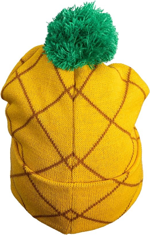 Spongebob Squarepants Pineapple Pom Cuffed Beanie Hat - TVStoreOnline