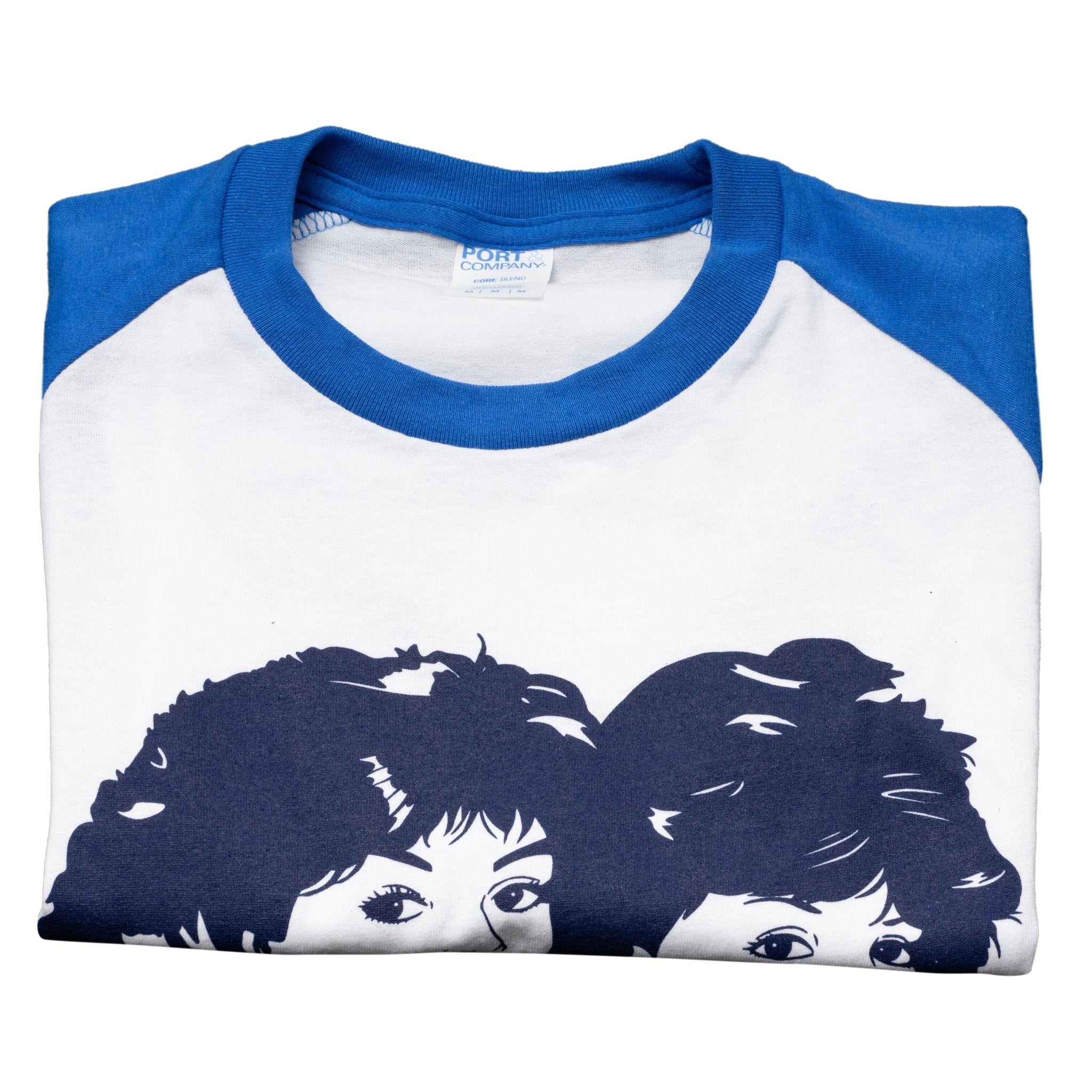 Step Bros Classic Music Singers Duo's Raglan Blue and White Tribute Movie T-shirt Tee - TVStoreOnline
