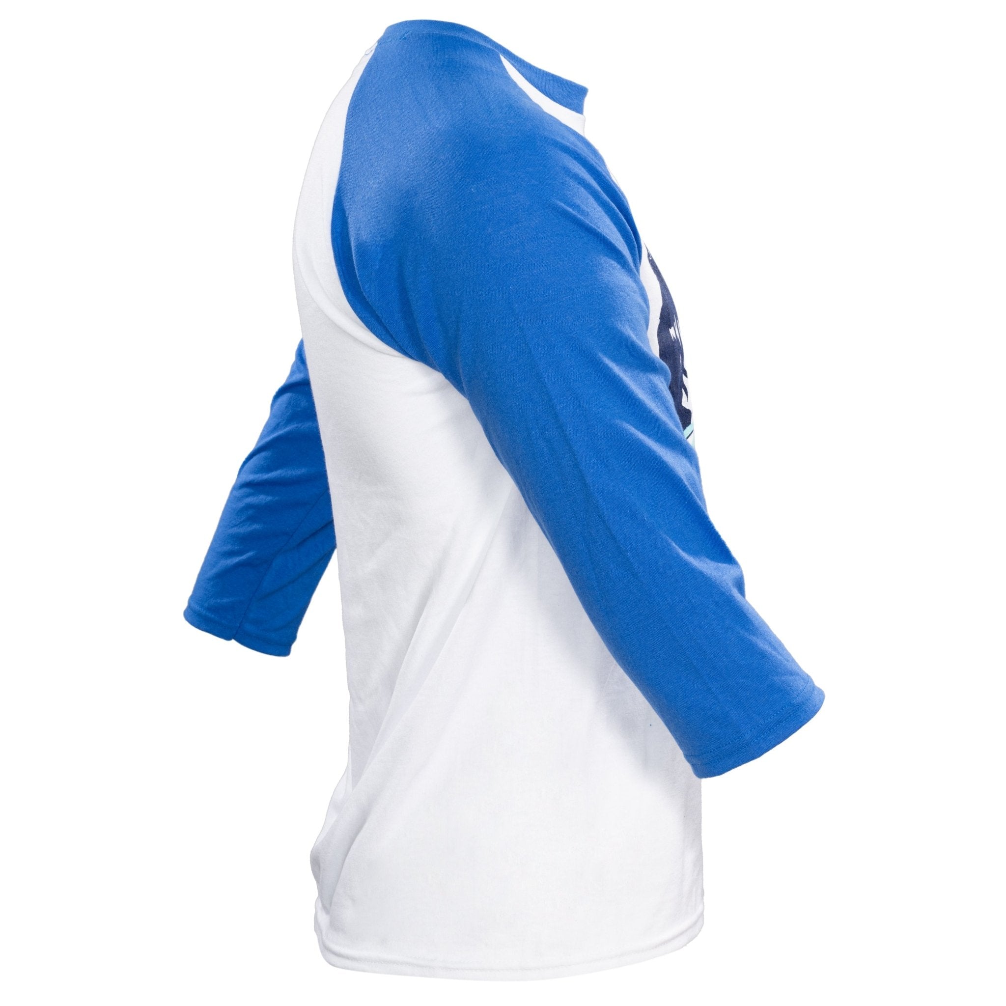 Step Bros Classic Music Singers Duo's Raglan Blue and White Tribute Movie T-shirt Tee - TVStoreOnline