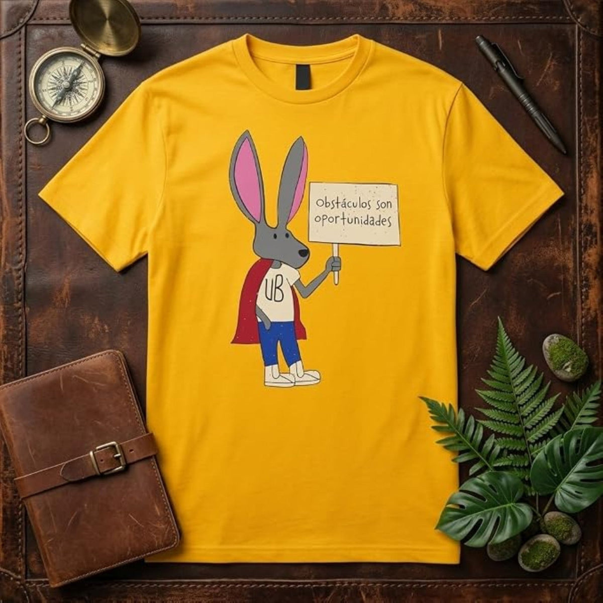 Superhero Bunny Halloween Costume T-Shirts for Adults Obstáculos Son Oportunidades Graphic Tee - TVStoreOnline