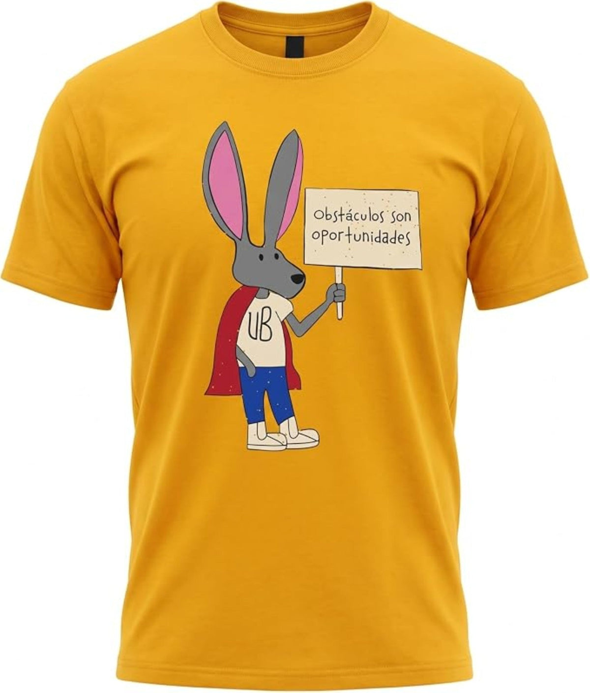 Superhero Bunny Halloween Costume T-Shirts for Adults Obstáculos Son Oportunidades Graphic Tee - TVStoreOnline
