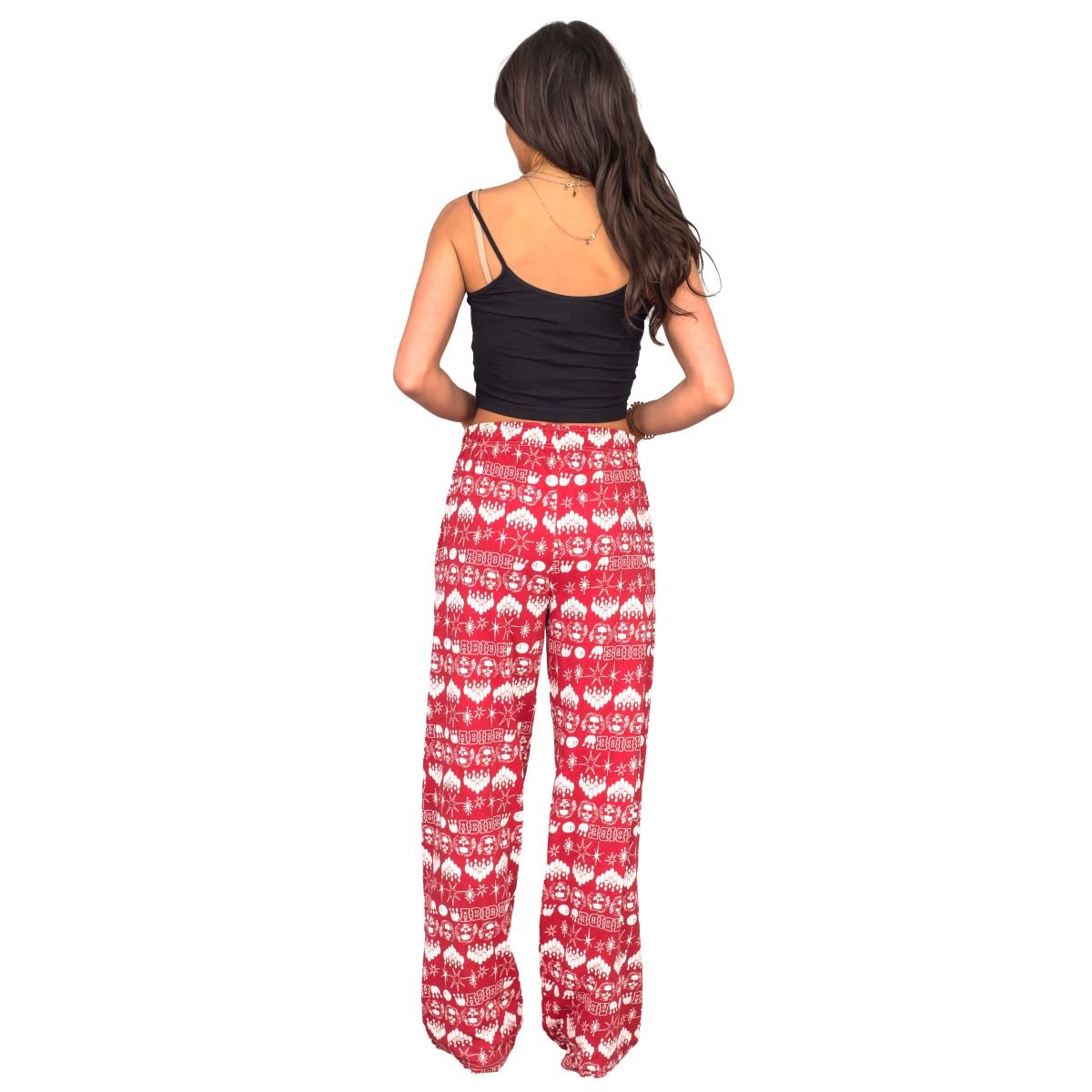 The Big Lebowski Bowling Pins Unisex Adult Red Lounge Pants - TVStoreOnline