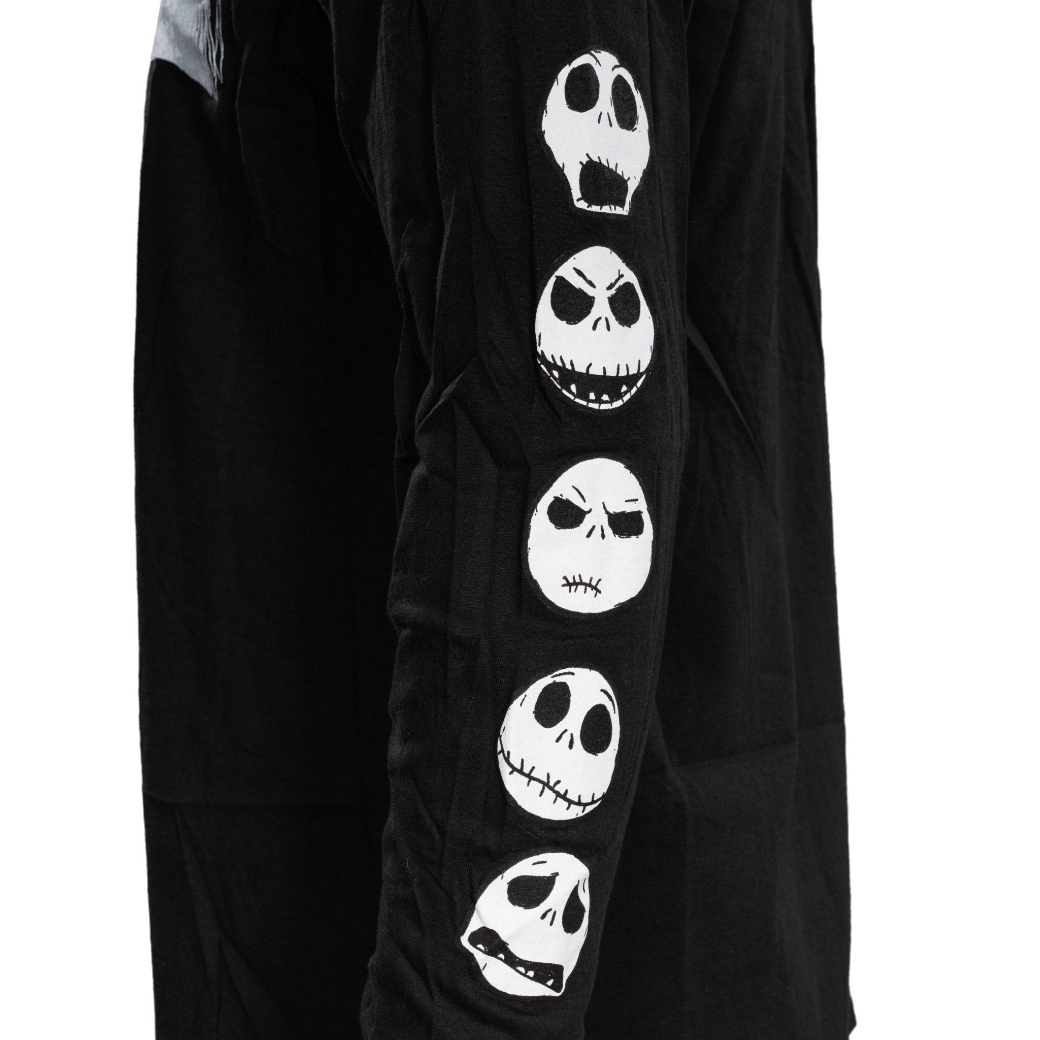The Nightmare Before Christmas Moon Long Sleeve Adult Unisex Shirt Bla