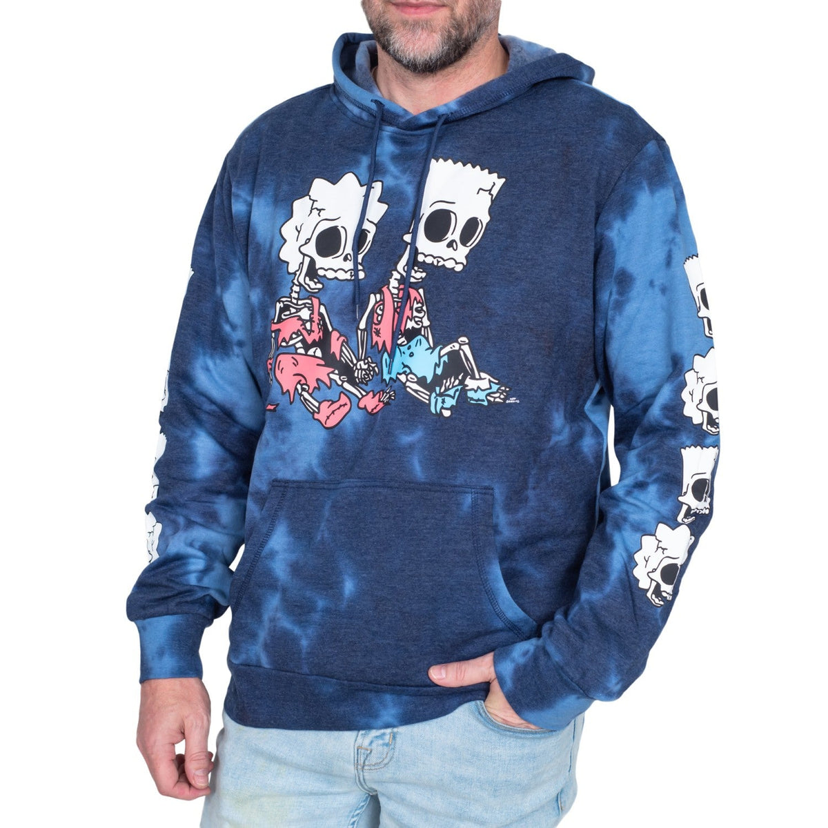 The Simpsons Bart and Lisa Skeleton Hex and the City Pull Over Hoodie - TVStoreOnline