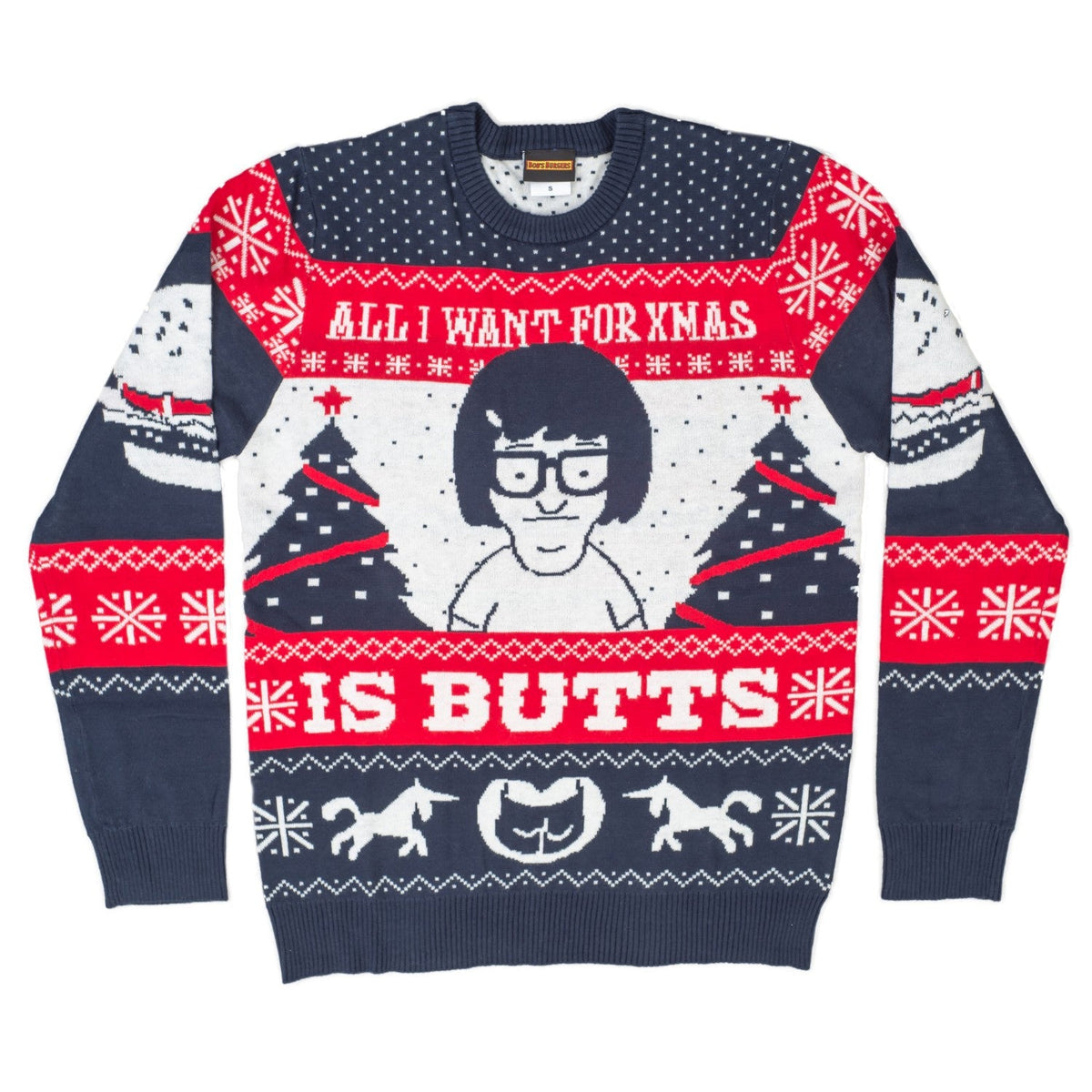 Tina All I Want for Xmas...Bob's Burgers Funny Christmas Sweater - TVStoreOnline