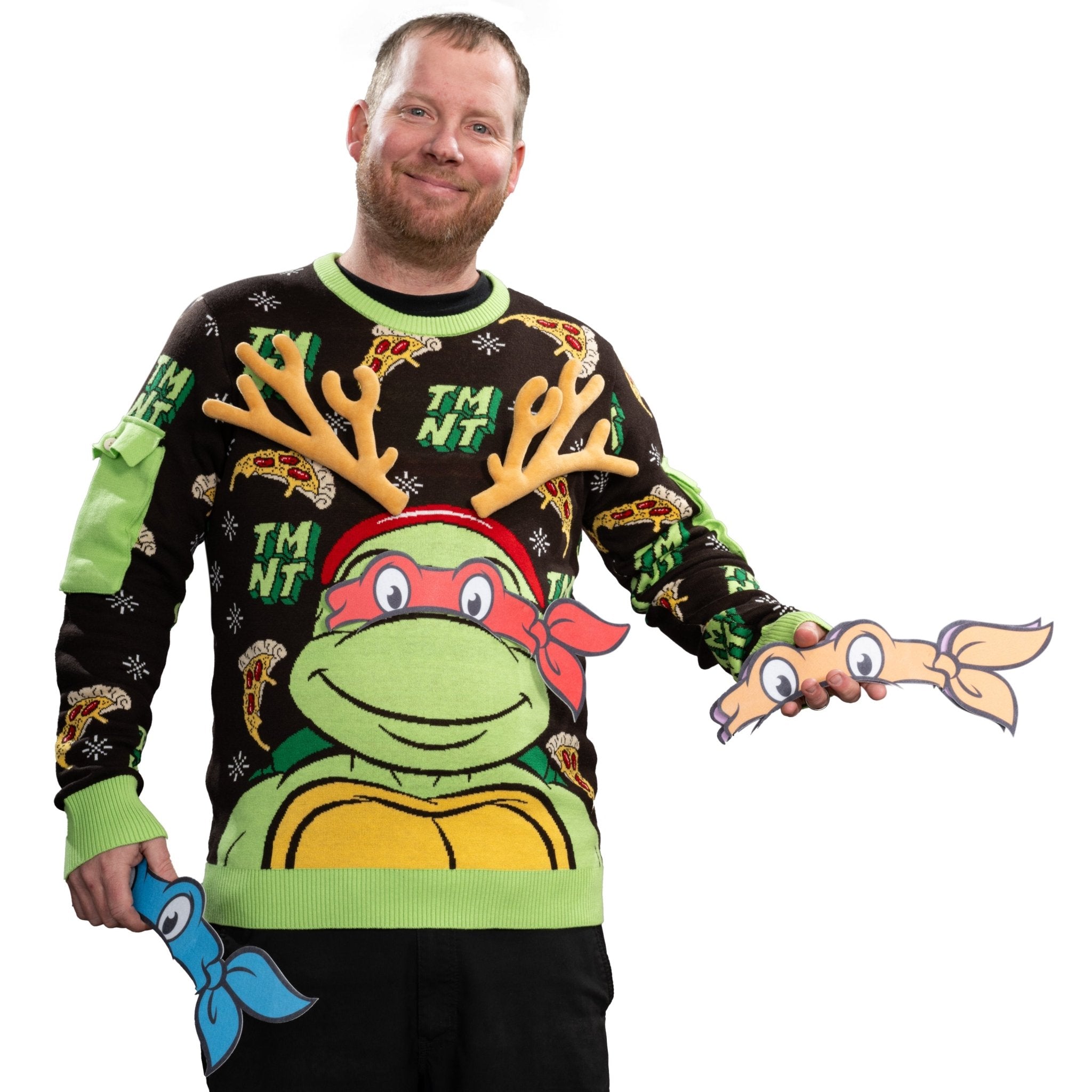 TMNT Ring Unisex Adult Ugly Christmas Game Ring Toss Sweater - TVStoreOnline
