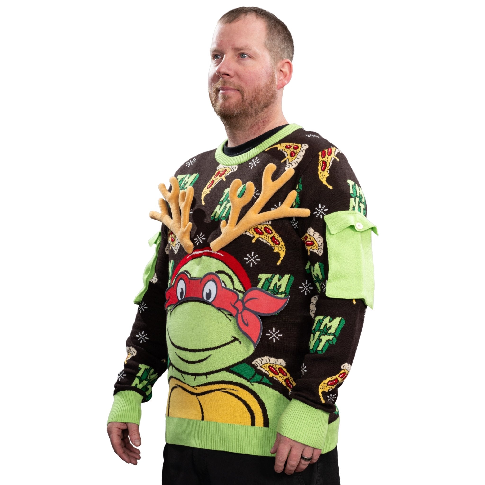 TMNT Ring Unisex Adult Ugly Christmas Game Ring Toss Sweater - TVStoreOnline