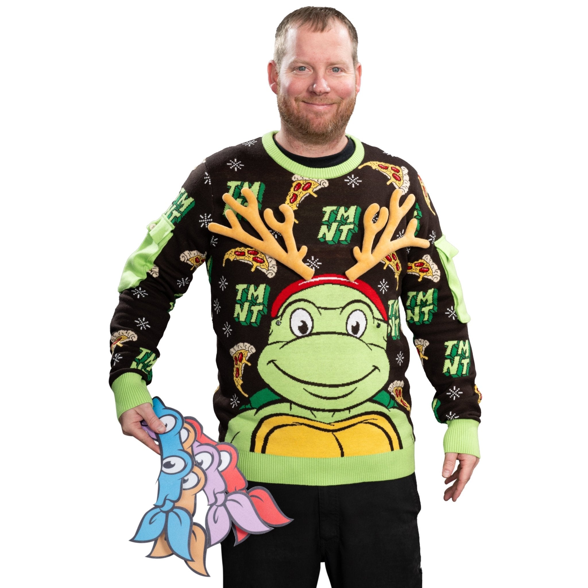 TMNT Ring Unisex Adult Ugly Christmas Game Ring Toss Sweater - TVStoreOnline