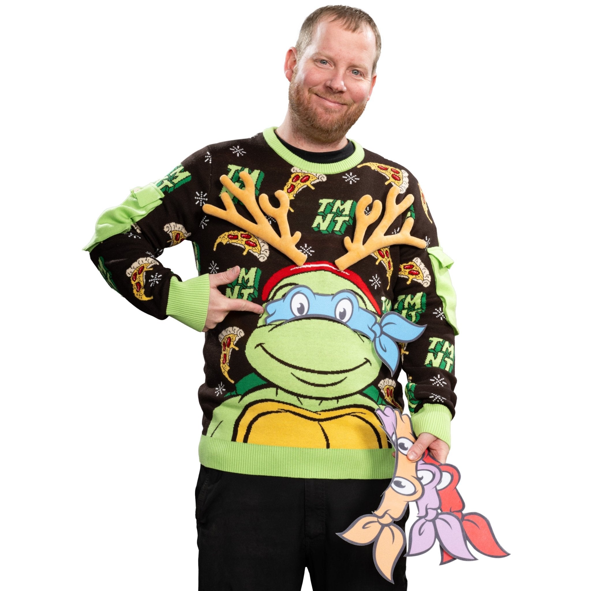 TMNT Ring Unisex Adult Ugly Christmas Game Ring Toss Sweater - TVStoreOnline