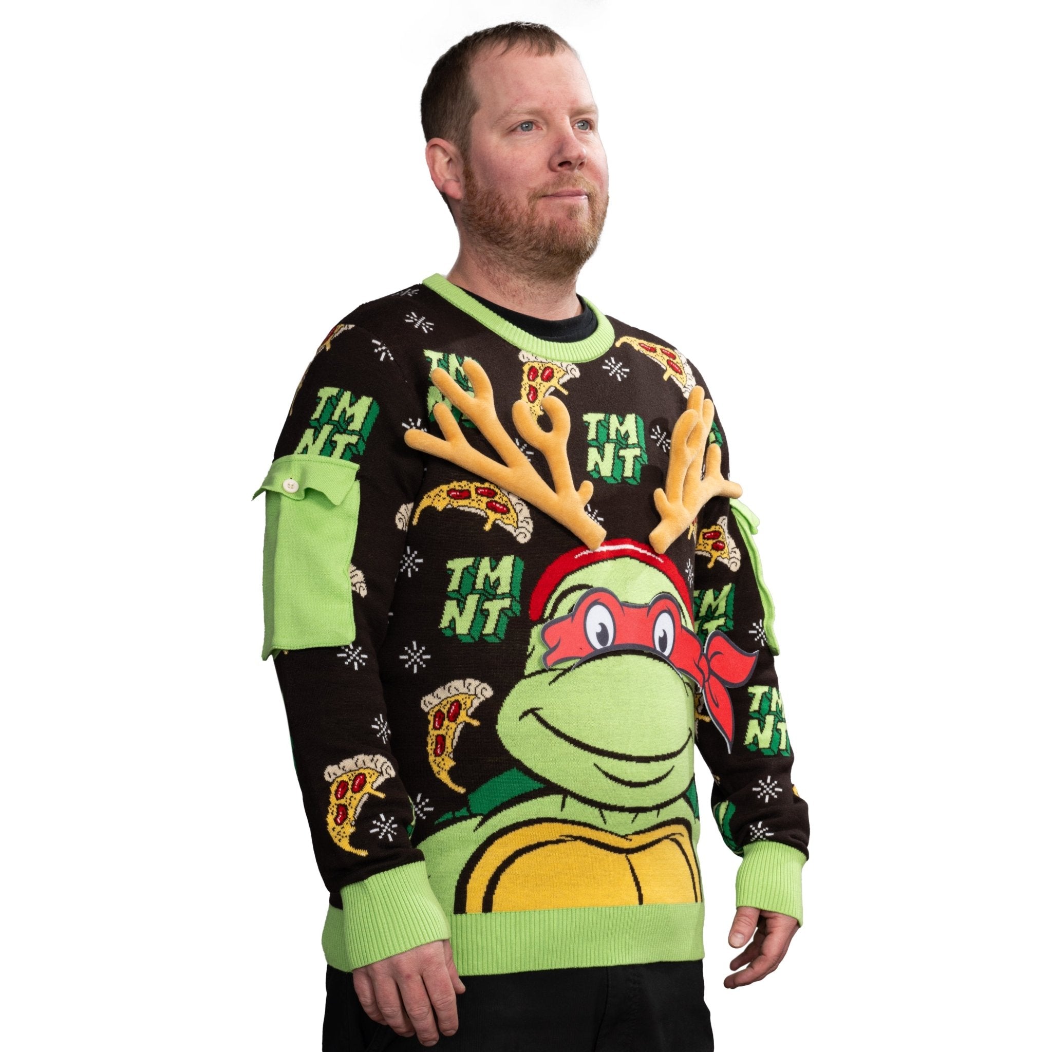 TMNT Ring Unisex Adult Ugly Christmas Game Ring Toss Sweater - TVStoreOnline