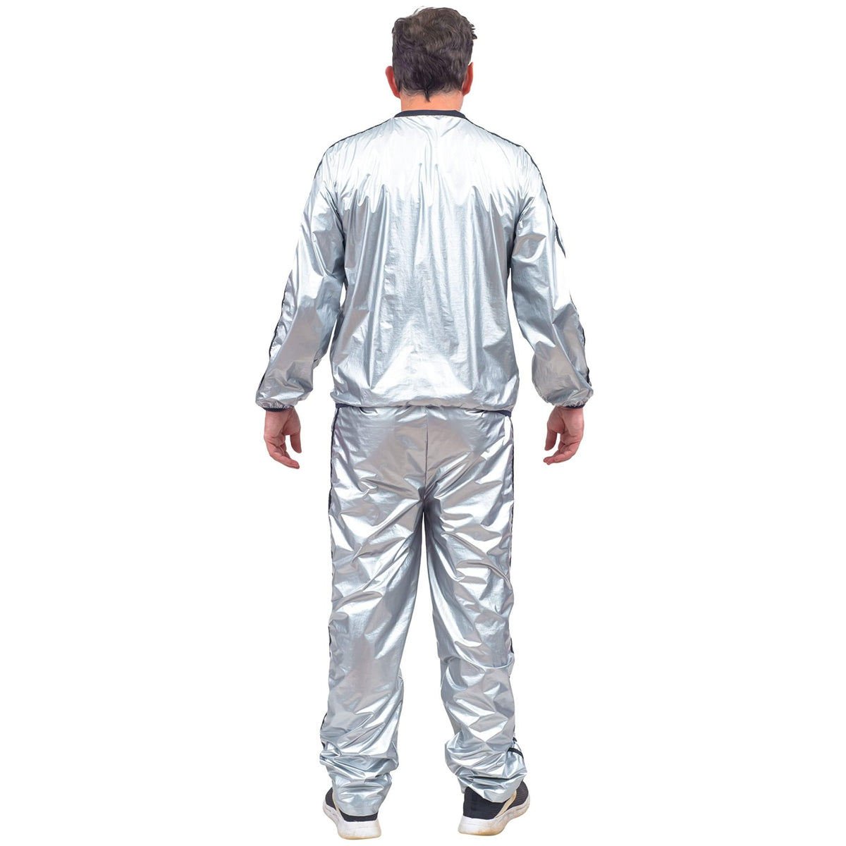 Todd and Margo Shiny Silver 2 Piece Workout Top and Pants Halloween Costume Set - TVStoreOnline