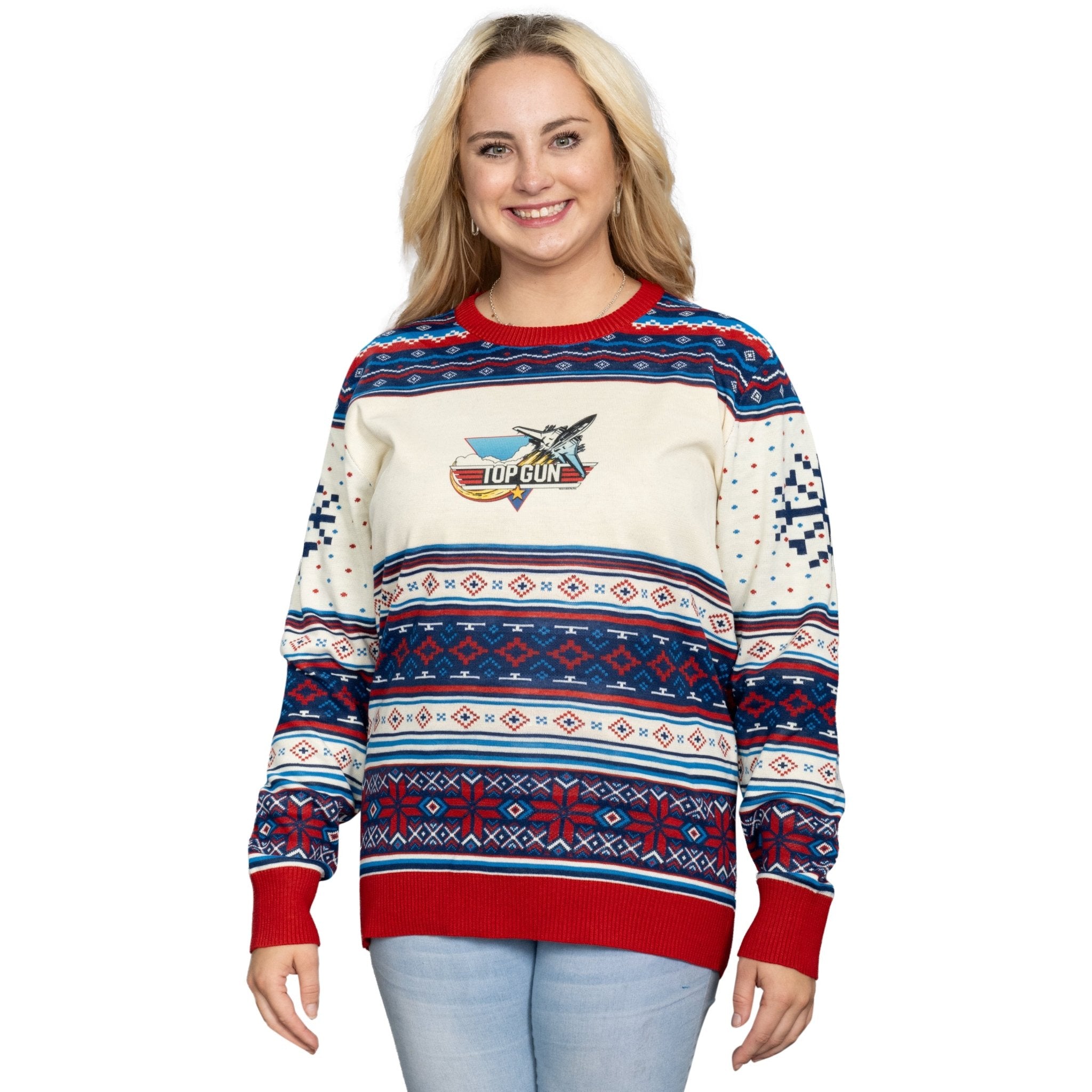 Top Gun Fighter Jet Christmas Sweater - TVStoreOnline