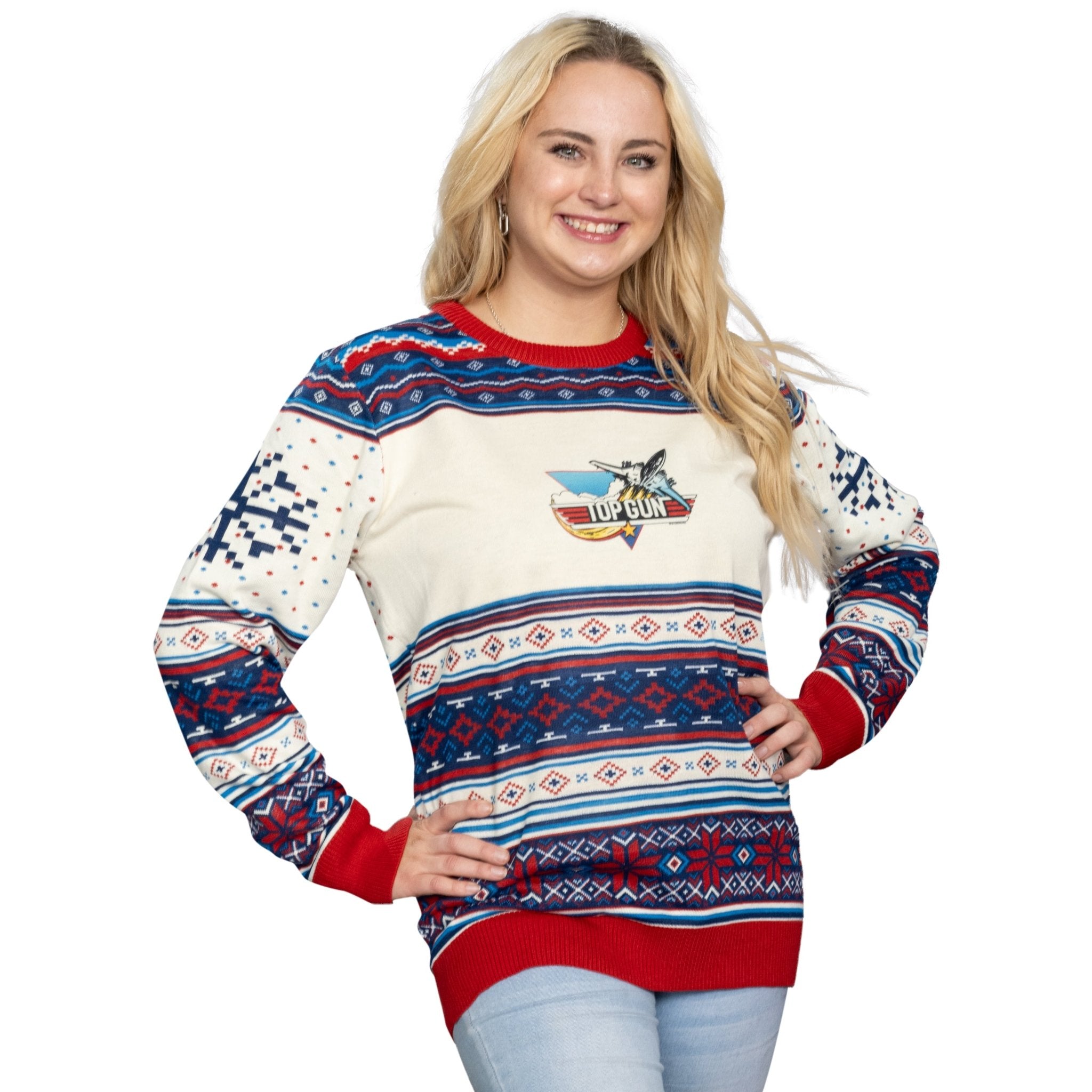 Top Gun Fighter Jet Christmas Sweater - TVStoreOnline